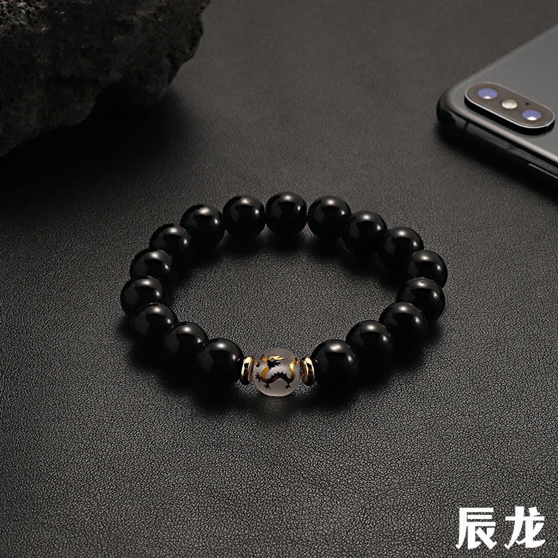 Wholesale Zodiac Black Beaded Bracelet